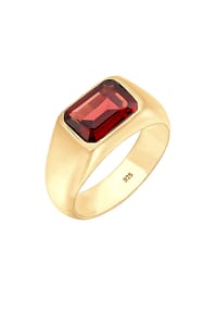elli. PREMIUM - Ring Siegelring Edelstein Trend Statement 925 Silber - Grün