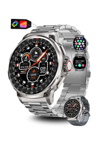 S&T DESIGN - Fitness Smartwatch mit Trackfunktionen - silber