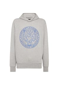 PLEIN SPORT - Hoodie TIGER - black+greenfluo