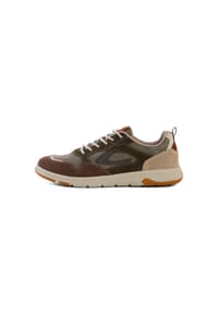 camel active - Leichte Sneaker aus Leder und Textil - Khaki