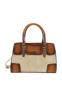 HARPA - Henkeltasche LIORA im klassischen Vintage-Look - bahia beige