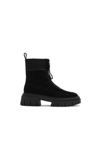 Kazar - Wildlederstiefel mit Reißverschluss an der Vorderseite des Schaftes - Schwarz