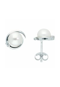 Adelia's - 925 Silber Ohrringe / Ohrstecker mit Zirkonia - silber