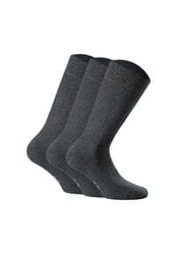 Rohner Advanced Socks - Unisex Socken, 3er Pack - Cotton II, Kurzsocken, Basic, einfarbig - Anthrazit