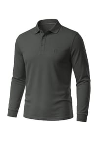 normani® - Herren Langarm Poloshirt Lyroe - Anthrazit