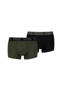 PUMA® - Herren Boxershorts, 2er Pack -  Everyday Trunks 2P, Cotton Stretch, einfarbig - 001 BLACK / BLACK