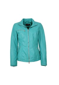 JILANI - Damen Lederjacke Lammnappa mermaid türkisblau - mermaid