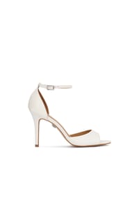 Kazar - Weiße Hochzeitssandalen aus Naturleder mit Stilettoabsatz - Weiß