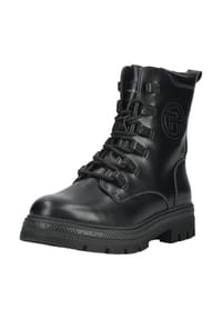 TOM TAILOR - Lederimitat Stiefelette - Schwarz
