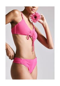 MANGUUN - Basic-Slip "WRINKLE FABRIC", mittelhoch, für Damen - E660/PINK YARROW