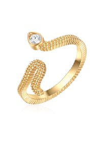 Luluandjane - Damen Ring aus Metall-Legierung in Gelbgold mit verziert mit Kristallen von Swarovski® - gelbgold
