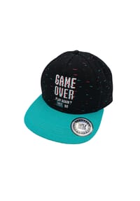 maximo® - KIDS BOY-Cap Game over snap-back Verschluß - schwarz/ocean green