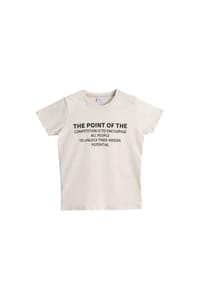 Solang - T-Shirt mit großem Statement-Print - Beige