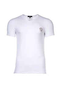 VERSACE - Herren T-Shirt - Unterhemd, V-Ausschnitt, Stretch Cotton - Weiß
