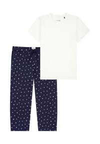 SCHIESSER - Schlafanzug Mix & Relax - Blau / creme