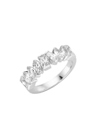 GIORGIO MARTELLO MILANO - Ring mit weißen Zirkonia in verschiedenen Schliffarten, Silber 925 - weiß