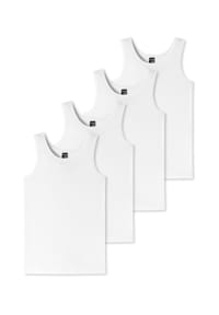 SCHIESSER - Unterhemd / Tanktop 4er Pack Teens Boys 95/5 Organic Cotton - Nachtblau