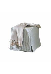 LOBERON - Hocker Ulysette weiß/blau - weiß/blau