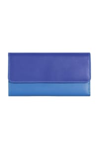 Mywalit - Tri-fold Zip Wallet Geldbörse Leder 17 cm - black-pace