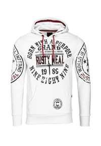 RUSTY NEAL - Kapuzenpullover mit coolen Markenprints - Grau