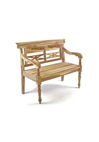 VCM. 2-Sitzer Kinderbank Gartenbank | antik | hochwertig Teak Holz natur | Maße L. 80cm x B. 40cm x H. 64 cm - VCM Nosala - Braun