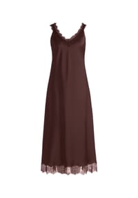 Vera Mont - Abendkleid mit Spitze - rostbraun