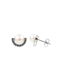 zeeme PEARLS - Ohrstecker 925/- Sterling Silber 2 Süßwasserzuchtperle - weiß