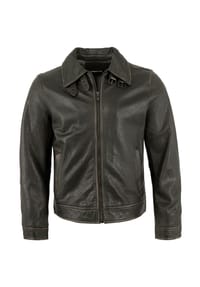 MADDOX - Herren Lederjacke Neuseeländisches Lammnappa schwarz-beige - black-beige