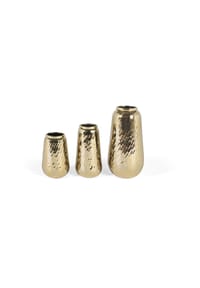 GINER & COLOMER - Große Metalldekoration 20 cm, mittlere 16 cm, kleine 16 cm, moderner Stil – 42 x 20 x 20 cm - Gold