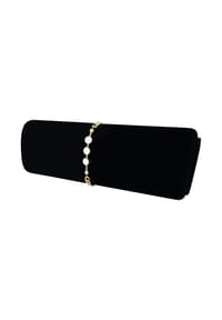 Adelia's Bold Style - Armband – Panzerarmband aus Edelstahl mit Perlmutt 16,5 cm - gold