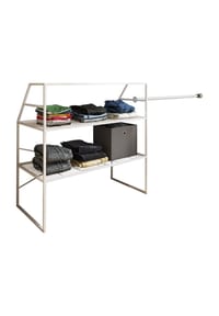 VCM. - Metall Kleiderschrank |offener Schrank | begehbarer |Dachschrägen Regal | Maße ca. B. 100 x H. 100 x T. 50 cm - Disal - Schwarz