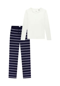 SCHIESSER - Schlafanzug Mix & Relax - Blau / creme