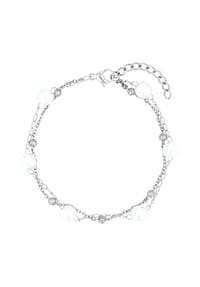 Adelia's - Damen Edelstahl Armband 17 cm + 3 cm silberfarben mit schimmernder Perle - gold
