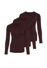 -con-ta- - Thermo-Unterhemd / Shirt 3er Pack Basic - Burgund