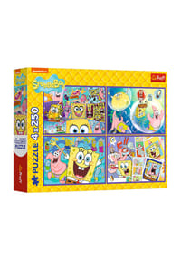 Trefl - Puzzle Spongebob, Kinderpuzzle, Kinder, 4 x 250 Teile, 32 x 24 cm - 