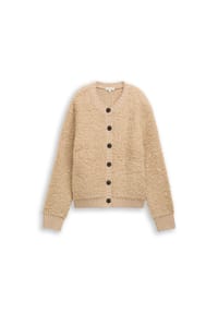 TOM TAILOR - Strickjacke, Knopfleiste, für Damen - 40523 BEIGE MELANG