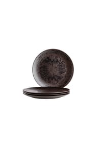 MÄSER Platzteller-Set, Keramik Metallic Bronze - Metallic Bronze - Schwarz, Braun