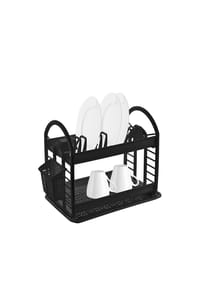 MICHELINO - Michelino Abtropfgestell in Schwarz 46 x 37 x 9 cm - 