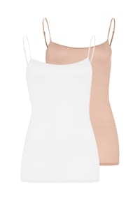 HANRO - Spaghetti Top 2er Pack Ultralight - Beige