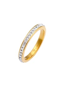 elli. - Ring Bandring Kristall 925 Silber - Gold