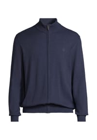 GALERIA - Strickjacke, Baumwolle, Stehkragen, für Herren - B8889 NAVY MEL