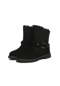 EVERAU® - Damen Mid Calf Fashion Stiefel Pheasant - BLACK
