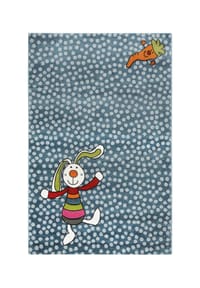 sigikid® - Kinderteppich Rainbow Rabbit - Spielteppich mit Häschen - beige grau