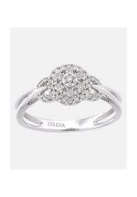 Diamant L'eternel - Cluster Ring, mit 0.25 ct Diamant, 375 Weißgold - white gold