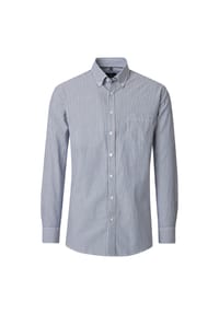 CASAMODA - Herren Freizeithemd Langarm gestreift Comfort Fit - Blau