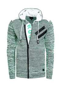 RUSTY NEAL® - Strickjacke in cooler Grobstrickoptik - Rot