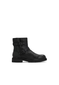 Kazar - Schwarze Herren Lederstiefel mit Schnallen und Reißverschluss - Schwarz