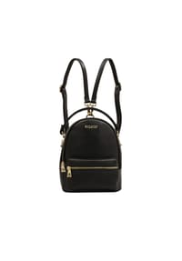 Kazar - Schwarzer 2-in-1-Rucksack aus Leder - Schwarz
