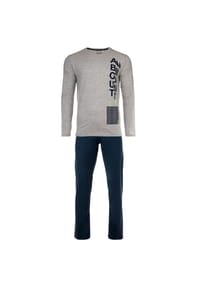 Sanetta - Jungen Schlafanzug Set 2-tlg. - lang, offen, Pyjama, Kinder, Teens, Baumwolle - Blau/Grau