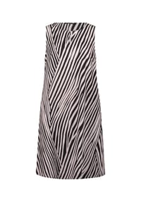 BETTY BARCLAY - Leinenkleid ohne Arm - Schwarz/Beige